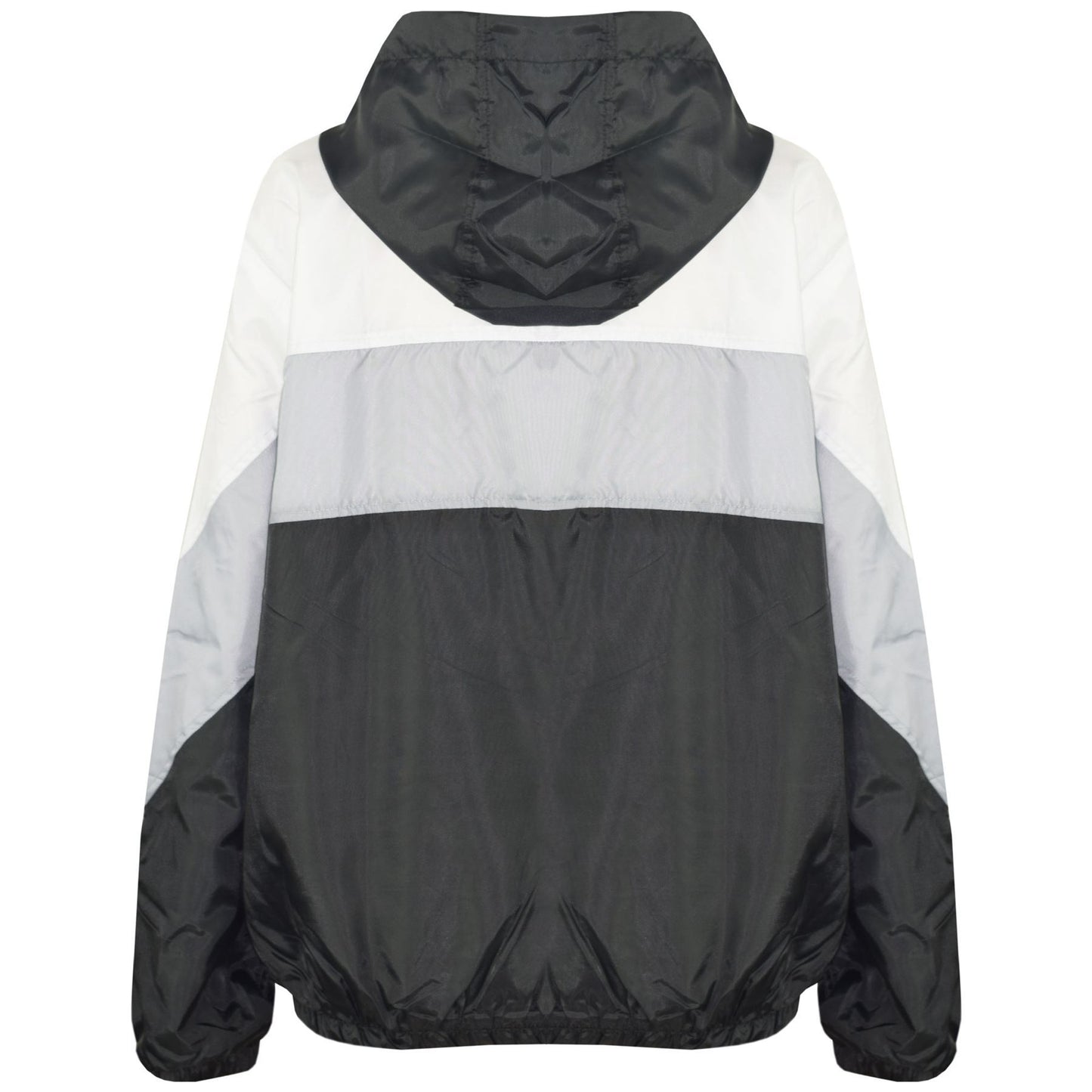 A2Z 4 Kids Windbreaker Black Waterproof Raincoat Jackets Contrast Panels Shower Resistant Lightweight Hooded Coat Girls Boys Age 5-13 Years - A2Z 4 Kids