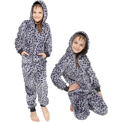 A2Z Onesie One Piece Kids Animal Pyjamas Sleepsuit Leopard Costume Girls & Boys