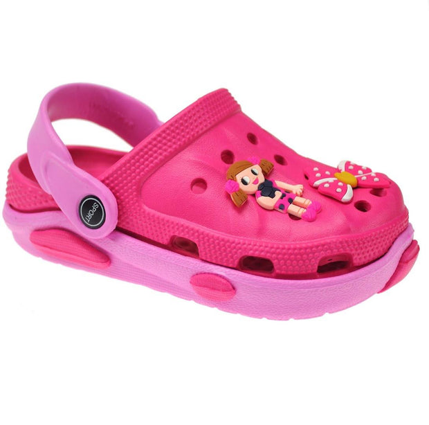 Kids Garden Clogs Detachable Cartoon Charms Sandals Slingback Beach Mules Shoes