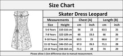 Kids Girls Leaves Skater Dress Sleeveless Flared Comfortable Party Wear Dresses