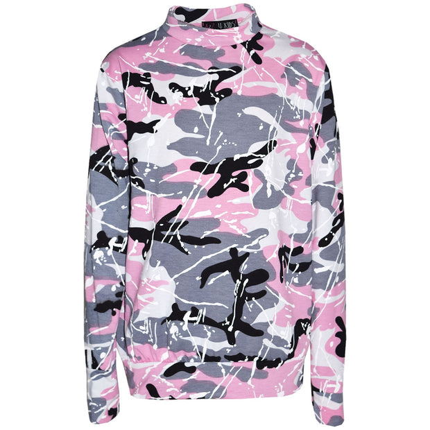 Kids Lounge Suit Girls Camouflage Splash Print Jogging Suit Tracksuit 7-13 Years
