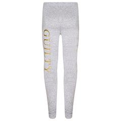 Kids Girls Guilty Print Hooded Crop Top T Shirt Legging Lounge Wear Set 7-13 Yr