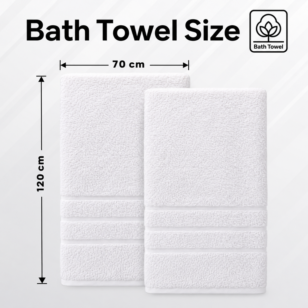 A2Z Hotel Bath Towel White Soft Absorbent Cotton for Spa Gym Bathroom