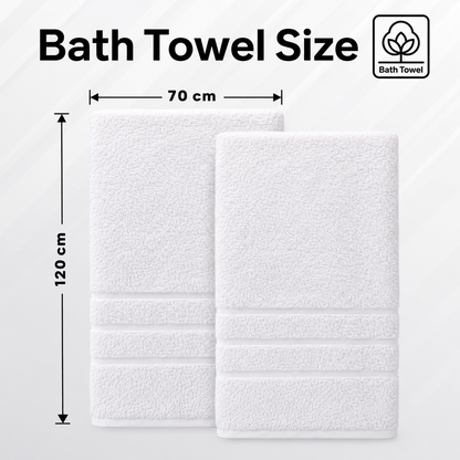 A2Z Hotel Bath Towel White Soft Absorbent Cotton for Spa Gym Bathroom