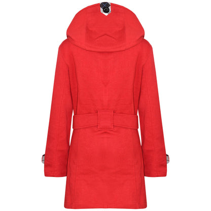 A2Z 4 Kids Kids Girls Parka Jacket Hooded Trench Coat Fashion Wool Blends Warm Padded Red Jacket Oversized Lapels Belted Cuffs Long Overcoat New Age 5 6 7 8 9 10 11 12 13 Years