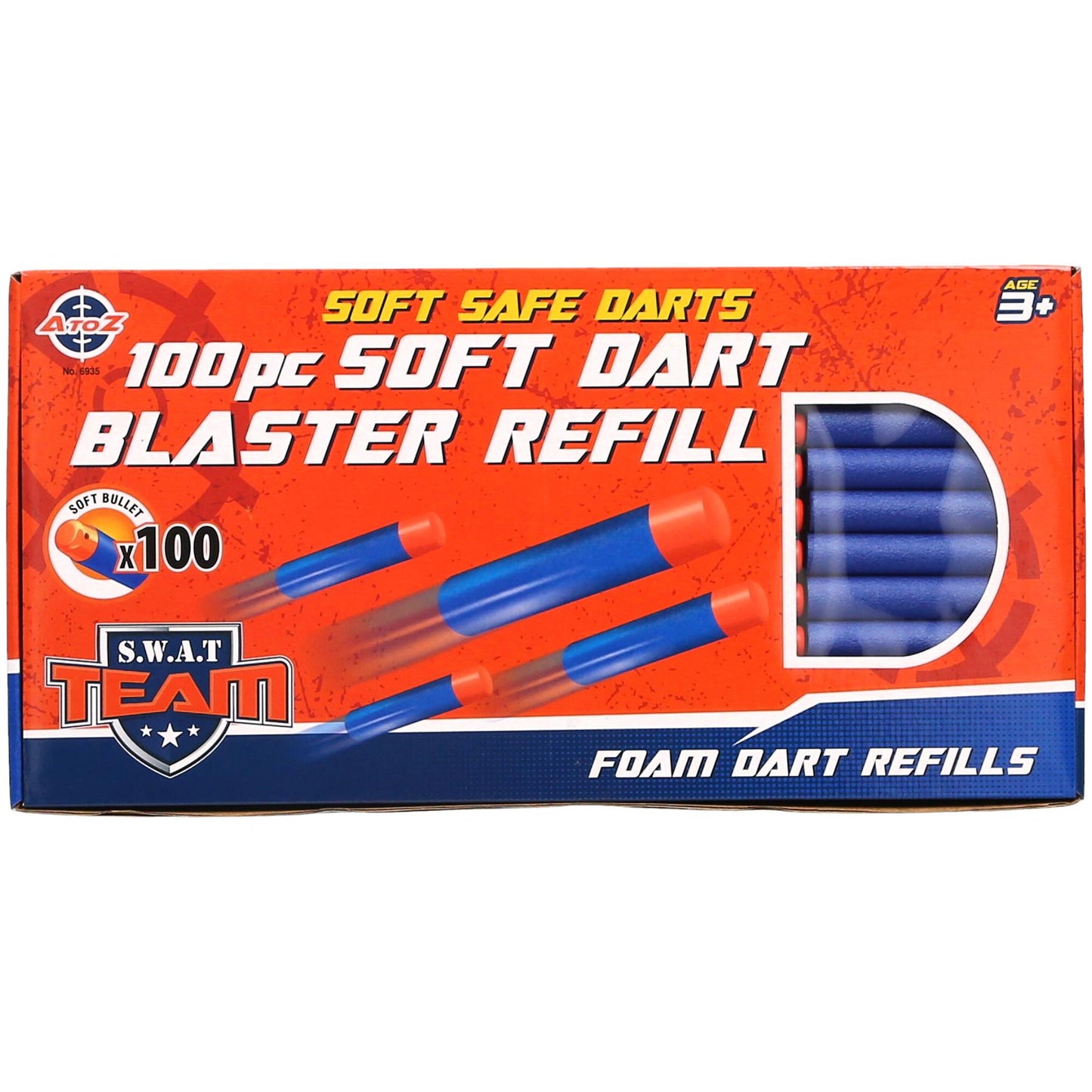 100pcs Blue Refill Darts Foam Bullet Darts Nerf N-strike Series Blasters Toy Gun