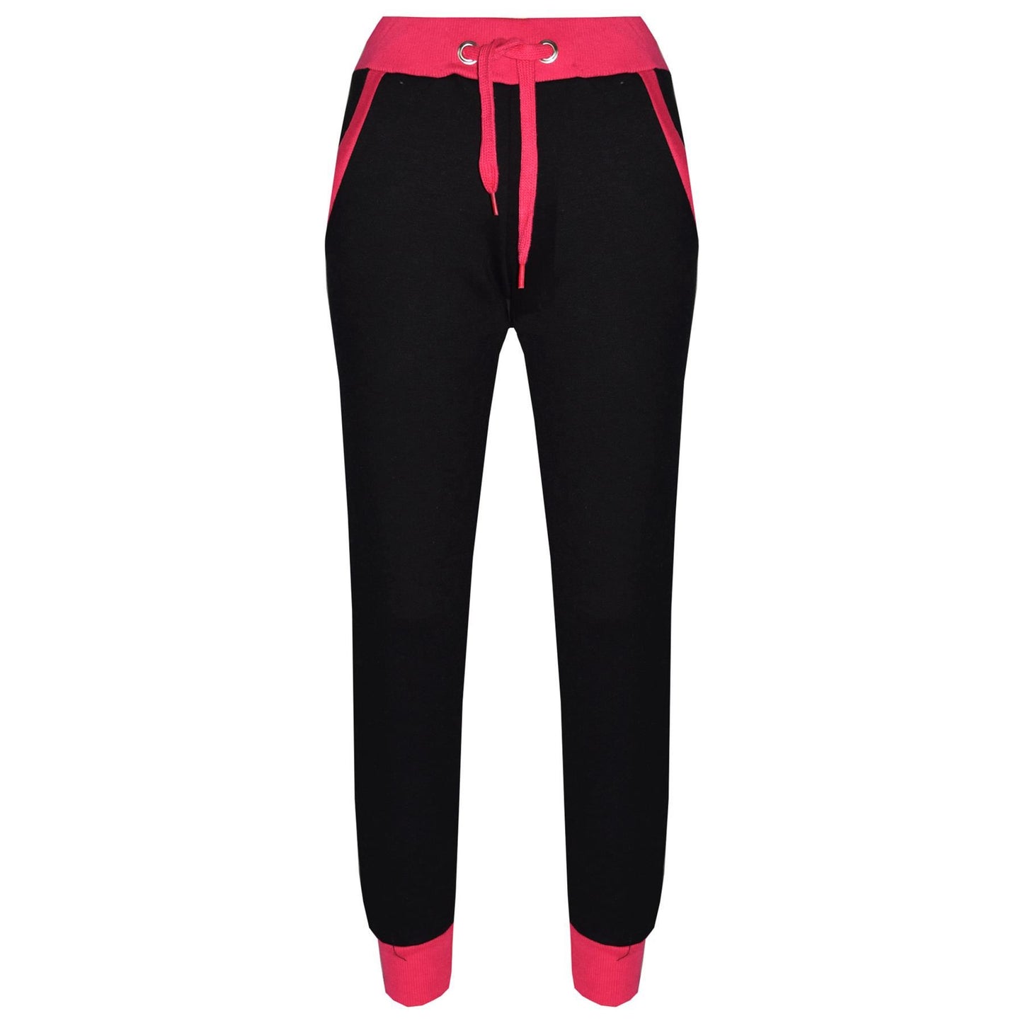 A2Z Kids Jogging Bottoms Joggers 2 Tone Cuffed Sweatpants Contrast Back To School Trousers Tracksuit Pants Age 5-13 Years
