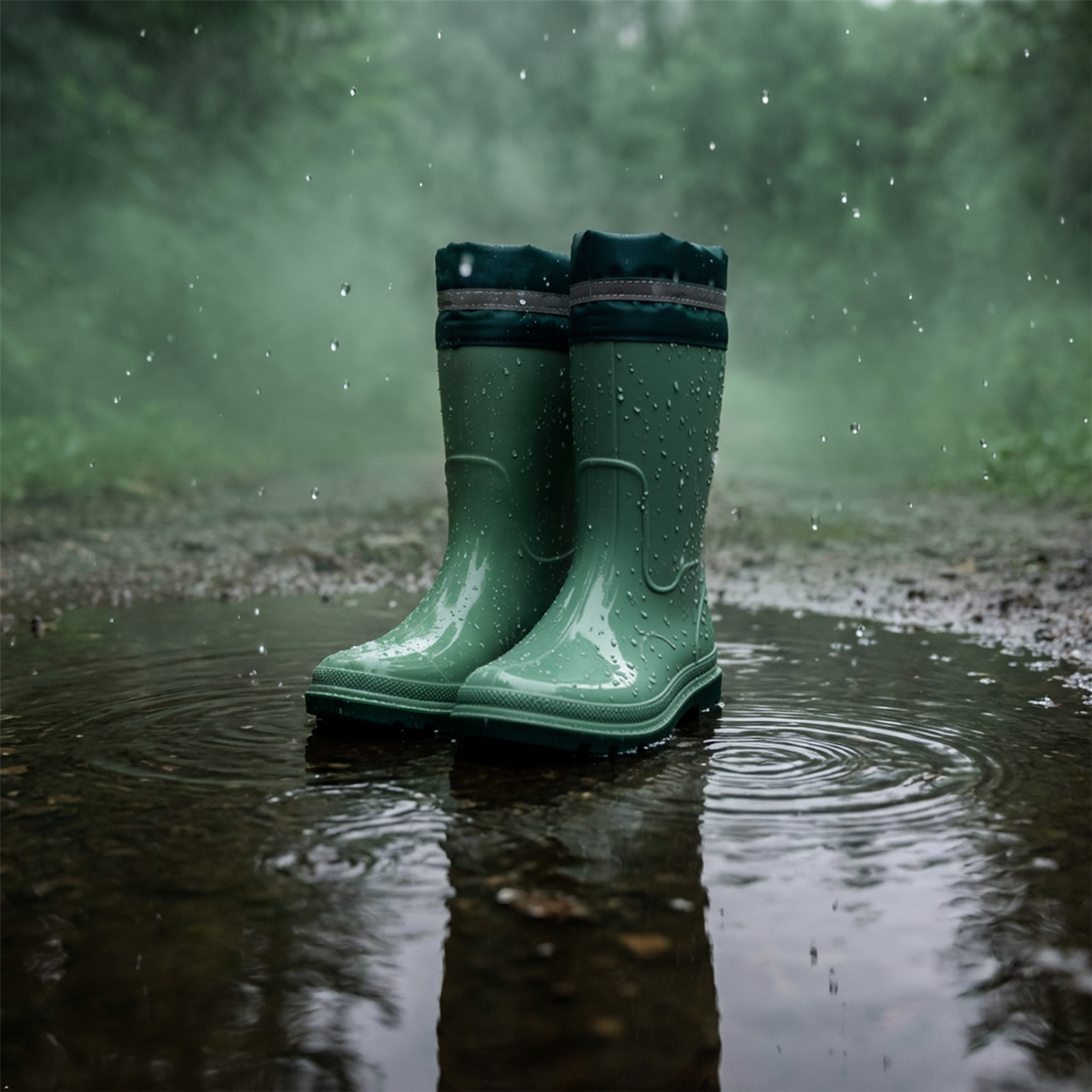 Kids Waterproof Wellington  PVC Rain Wellies Adjustable Warm Lined Non Slip Sole