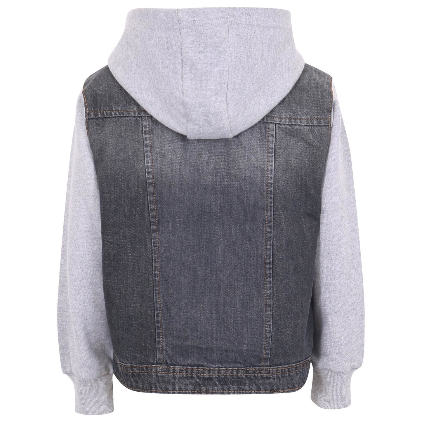 Kids Boys Denim Jacket Fleece Long Sleeves Hooded Stylish Jeans Coat For 2-13 Yr