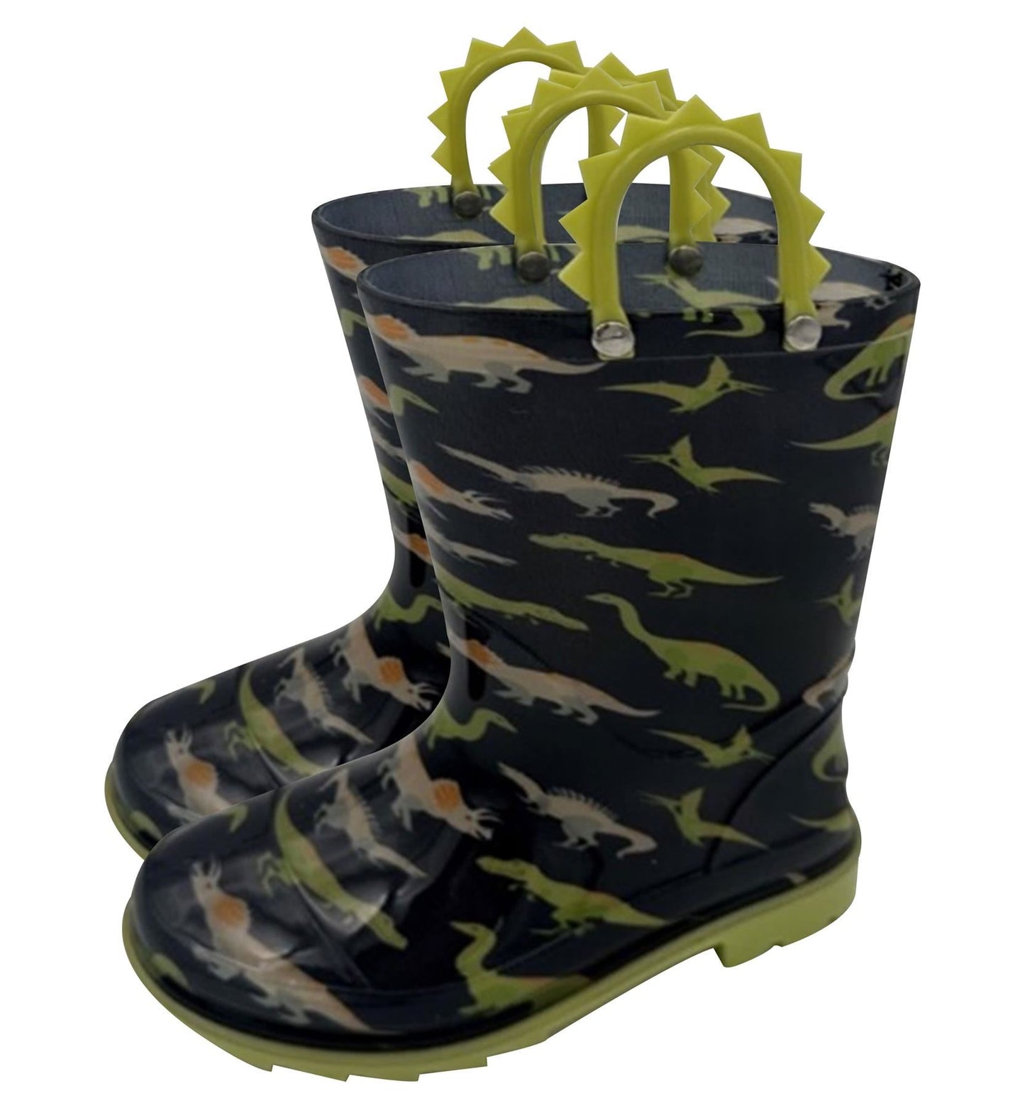 Dinosaur Wellington Boots Boys Girls PVC Rain Wellies Non-Slip Waterproof Shoes