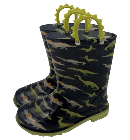 Dinosaur Wellington Boots Boys Girls PVC Rain Wellies Non-Slip Waterproof Shoes