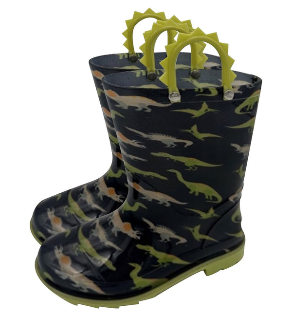 Dinosaur Wellington Boots Boys Girls PVC Rain Wellies Non-Slip Waterproof Shoes