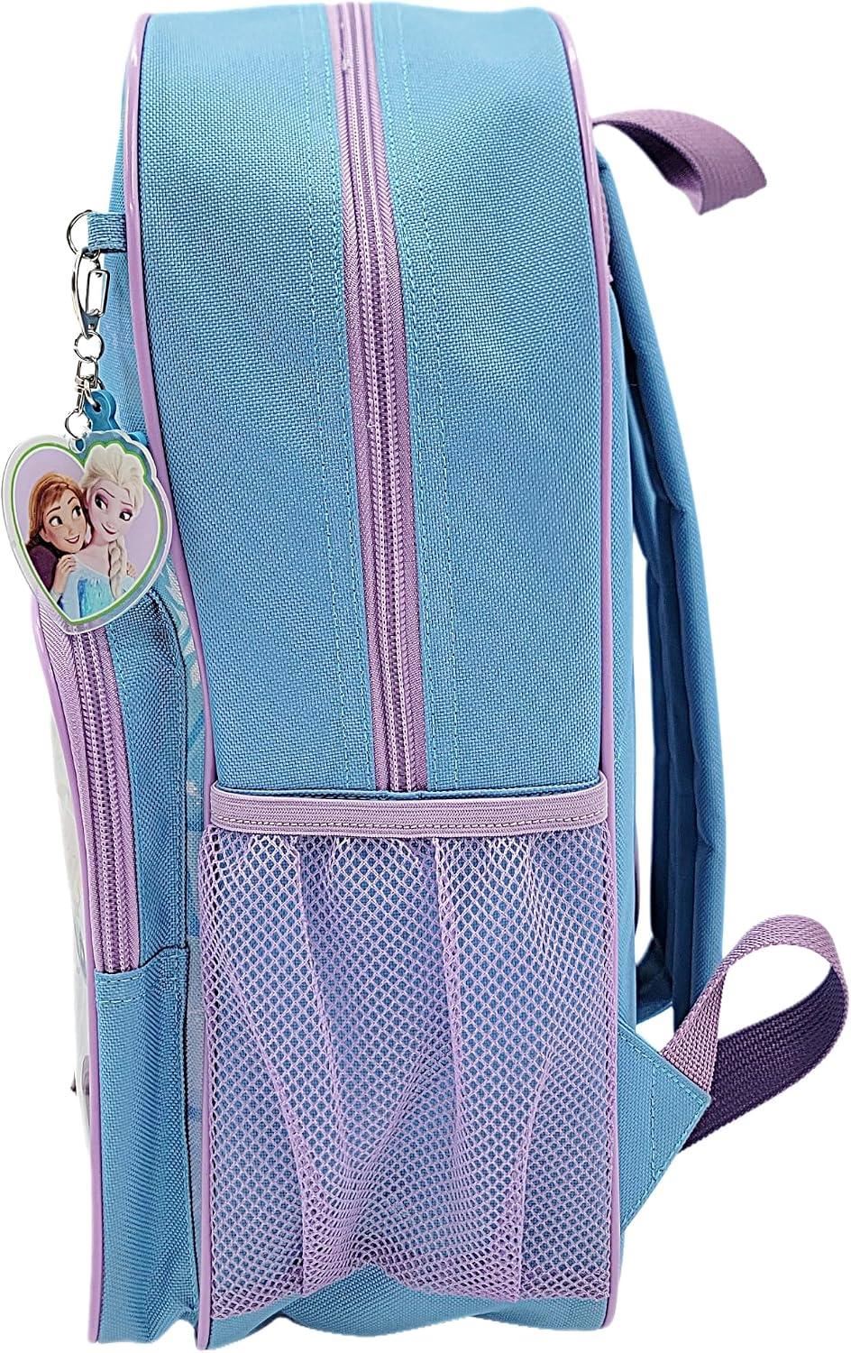 Disney Frozen Elsa & Anna Backpack with Pencil Case Notebook Stickers & Keyring