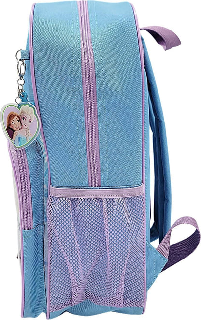 Disney Frozen Elsa & Anna Backpack with Pencil Case Notebook Stickers & Keyring