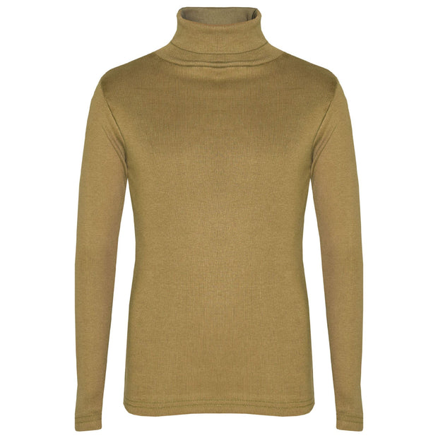 Kids Girls Polo Neck T Shirt Thick Cotton Turtleneck Jumper Long Sleeve Top 2-13