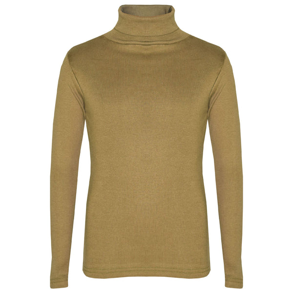 Kids Girls Polo Neck T Shirt Thick Cotton Turtleneck Jumper Long Sleeve Top 2-13