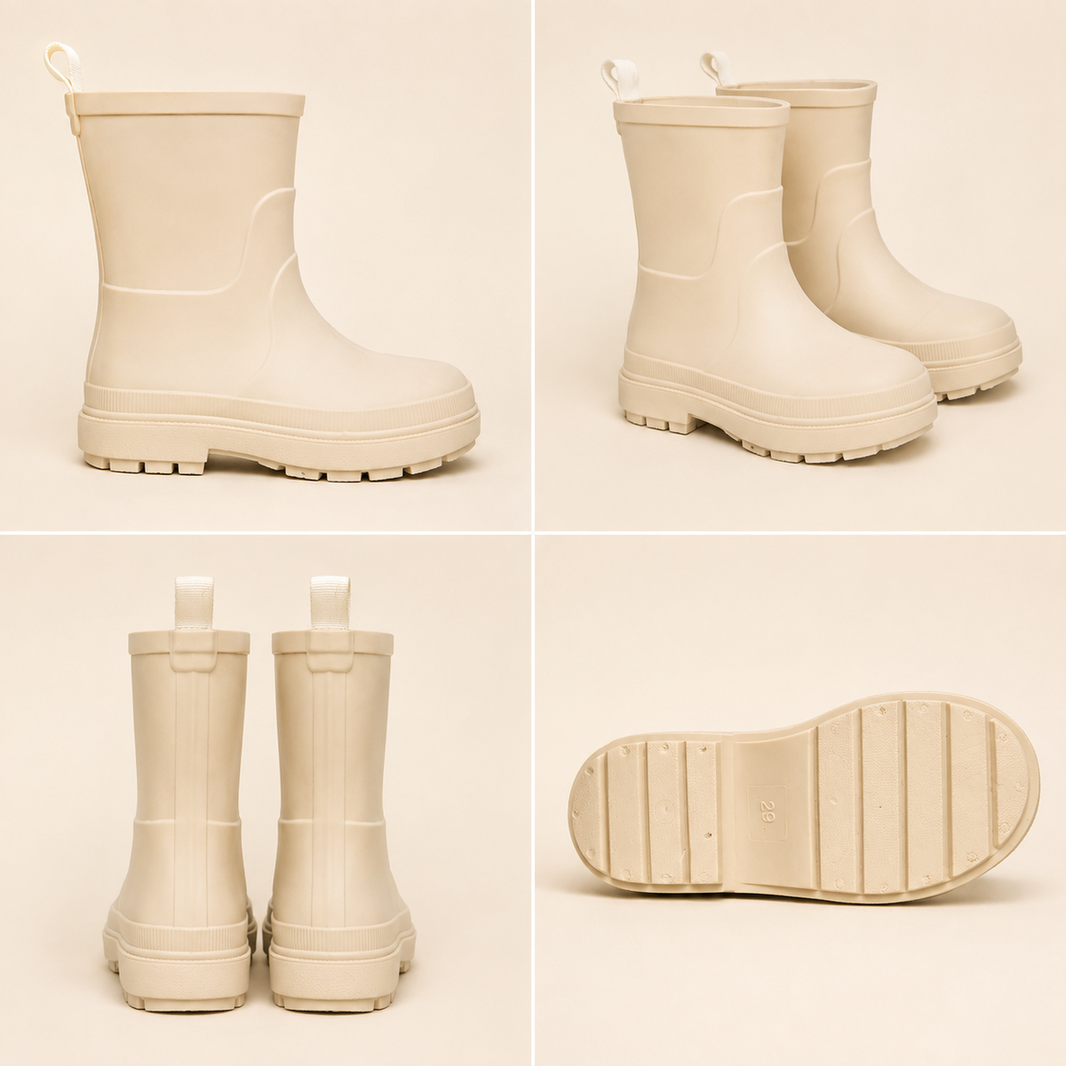 Kids Girls Wellington Wellies Non-Slip Waterproof Lightweight Rain Boots