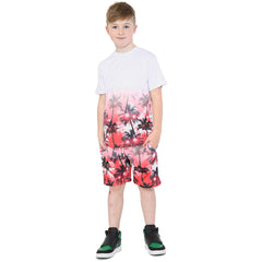 A2Z 4 Kids Tropical Palm Trees Top Shorts Short Sleeves  Outfit 5-13 years