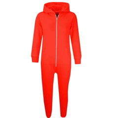 Kids Boys Girls Unisex Onesie Super Soft Fleece Hooded Zip Up Loungewear Costume