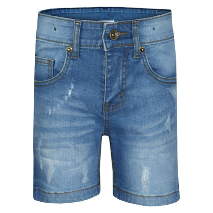 Kids Boys Distressed Denim Shorts Comfort Stretch Jeans Trouser Pants Age 5-13
