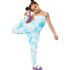 Kids Girls Jumpsuit Tie Dye Print Trendy Fahsion Playsuit All In One Jumpsuits