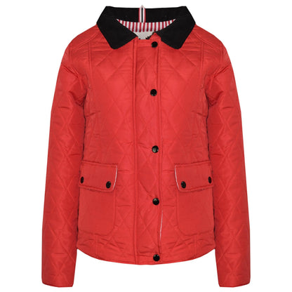 Kids Jackets Girls Quilted Padded Collar Buttoned Zipped Jacket Age 5-13 Years