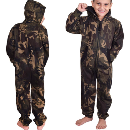 A2Z Onesie One Piece Kids Camo Green Pyjamas Sleepsuit Costume Girls & Boys