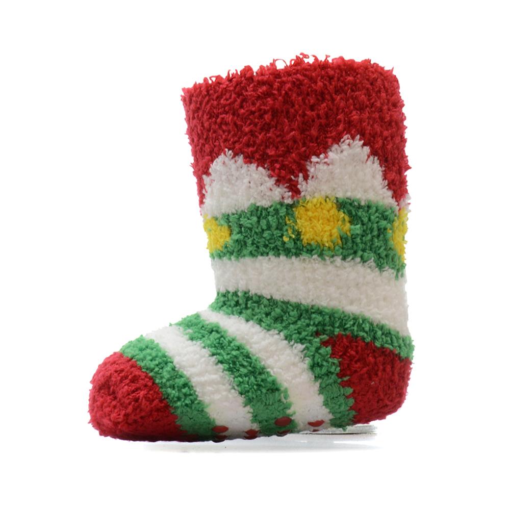 Babies 3 Pack Christmas Pram Socks Newborn Fluffy Bed Slipper Sock Gripper