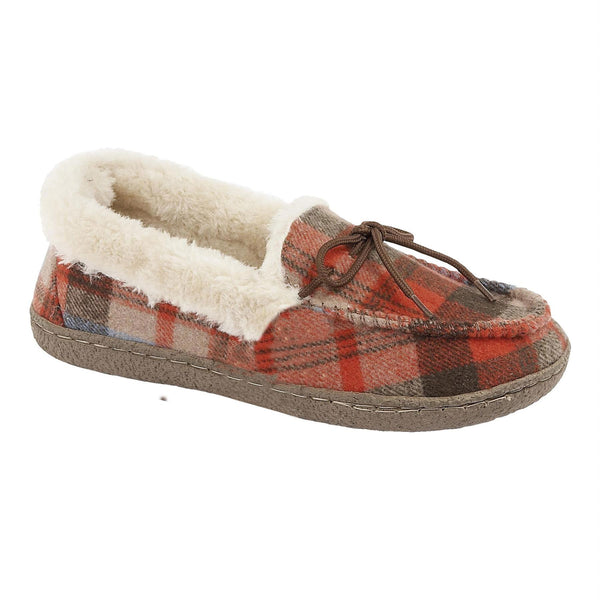 Womens Loafer Ladies Faux Sheepskin Memory Foam Moccasin Style House Slippers