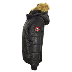Boys Girls Jackets Kids Maya Faux Fur Hooded Padded Puffer Bubble Coats 5-13 Yrs