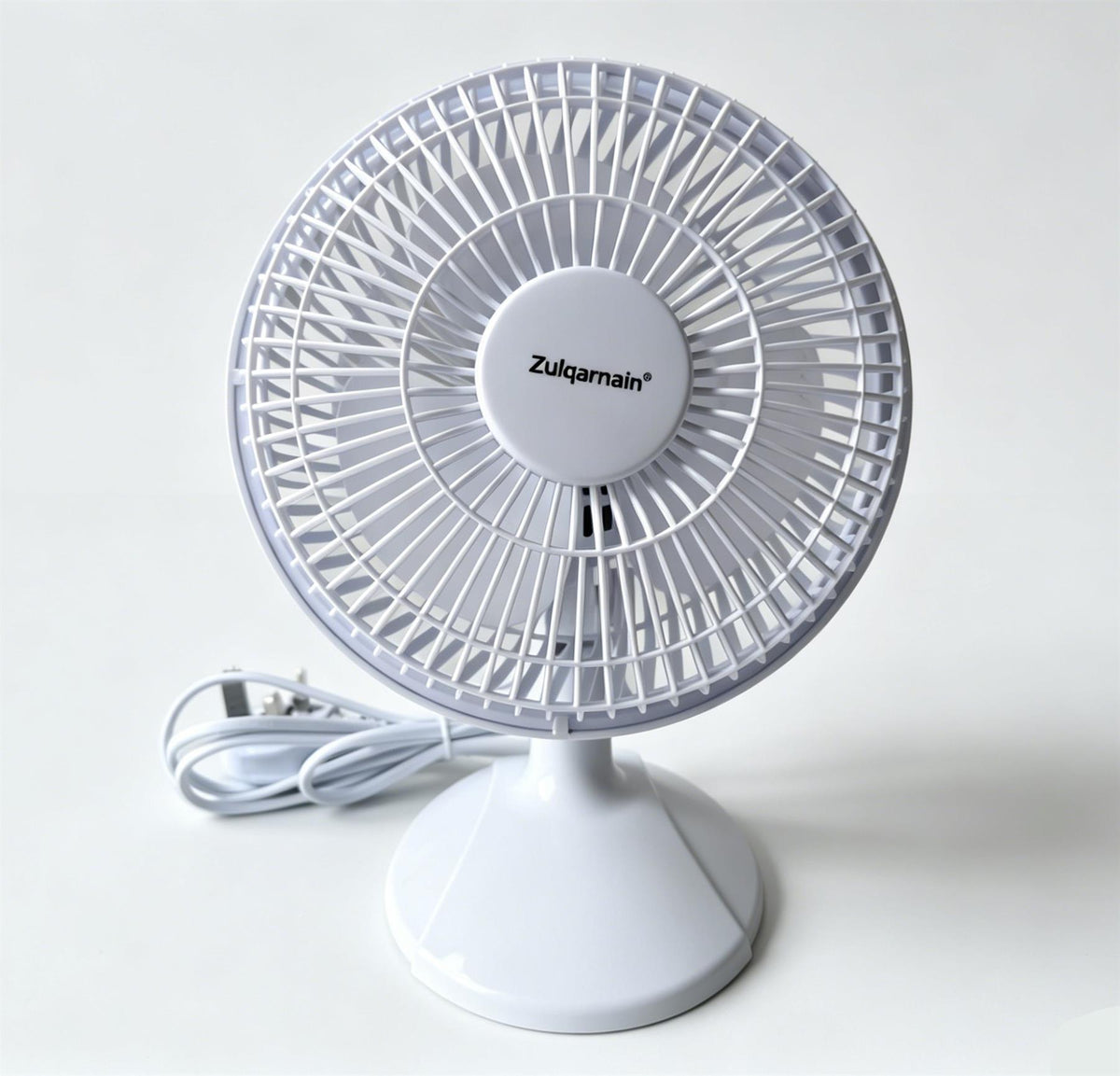 6 Inch Desk Fan White Portable Table Fan with 2 Speed Left and Right Cooling Fan