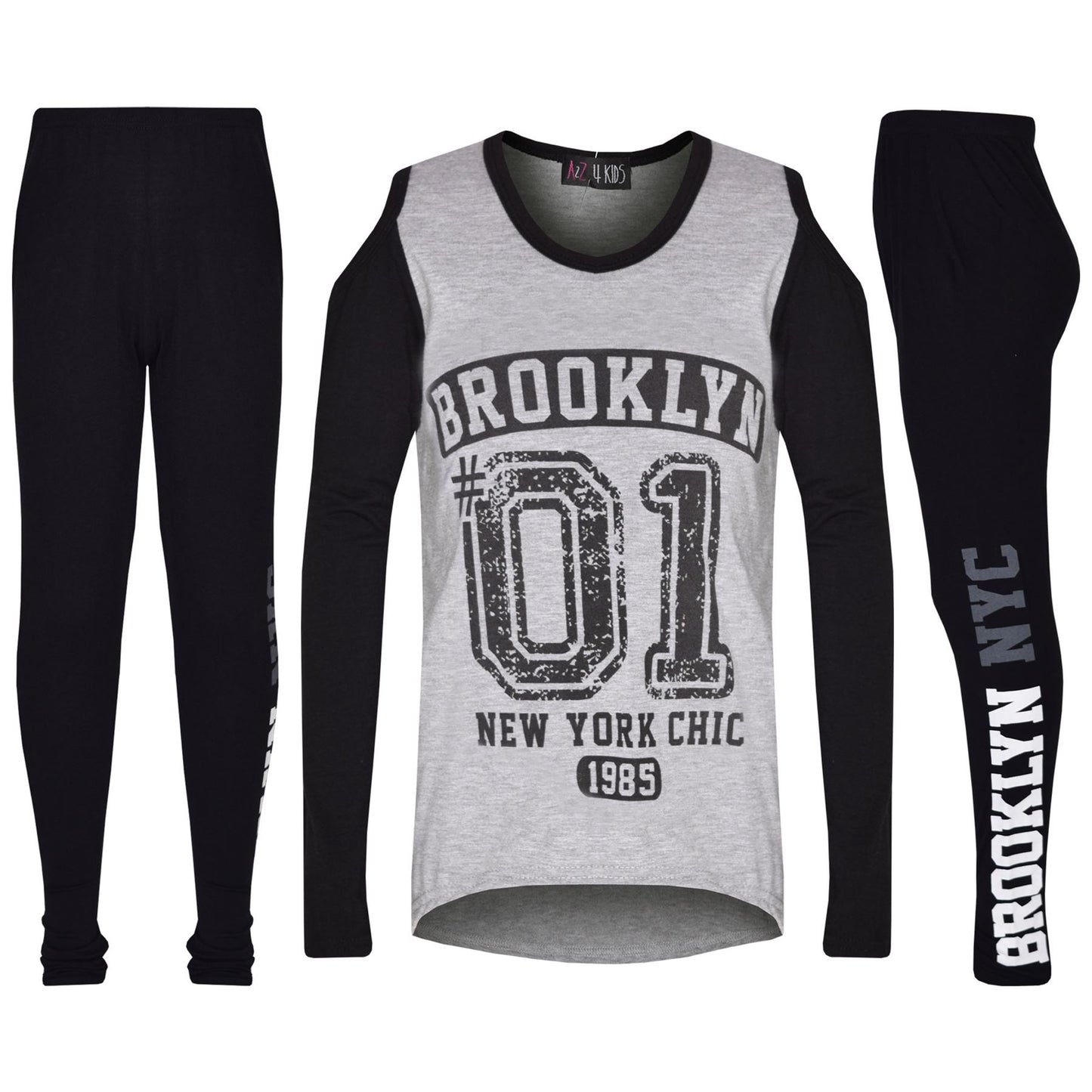 Girls Top Kids Brooklyn #01 Print Trendy Top & Fashion Legging Set 7-13 Years