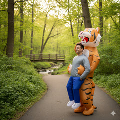 A2Z Adults Mens Ladies Inflatable Tiger Halloween Costume Box Funny Fancy Dress
