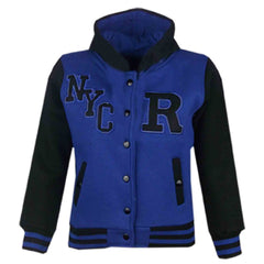 Kids Baseball Hooded R Fashion NYC/FOX Jacket Long Sleeve Coat Girls Boys 2-13Yr