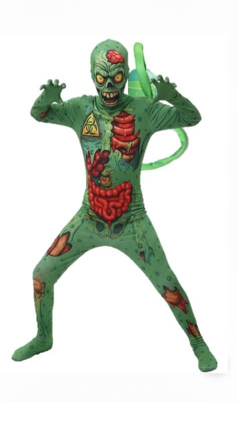 A2Z 4 Kids Burnt Zombie Halloween Fancy Costume For Boys & Girls Scary Undead