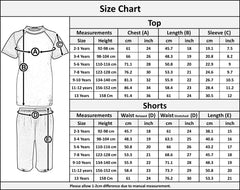 A2Z 4 Kids Raglan Style T Shirt & Shorts Royal Blue Contrast PJS Super Soft Matching Top Bottom Pyjamas Comfy Loungewear Dress Up Outfit Gifts for Children Girls Boys Age 5-13 Years - A2Z 4 Kids
