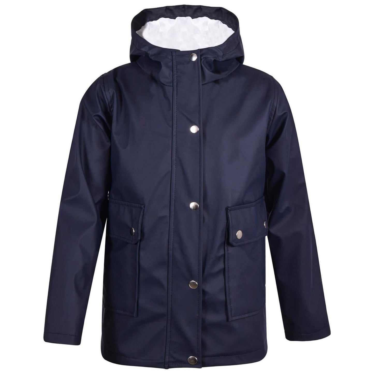 PU Raincoat Jacket Windbreaker Waterproof Parka Hooded For Girls Boys Age 5-13 Years