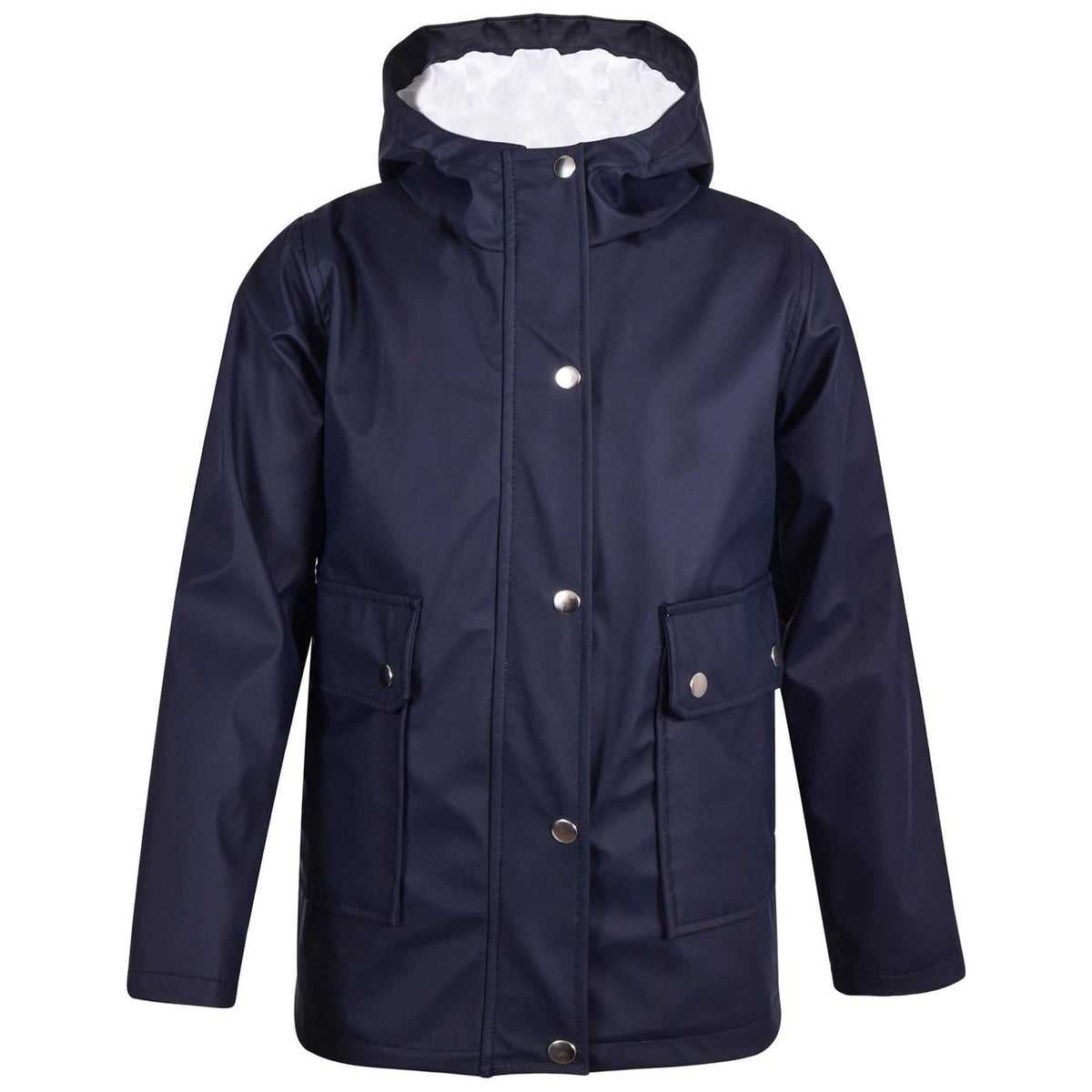 PU Raincoat Jacket Windbreaker Waterproof Parka Hooded For Girls Boys Age 5-13 Years