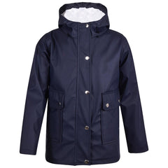 PU Raincoat Jacket Windbreaker Waterproof Parka Hooded For Girls Boys Age 5-13 Years