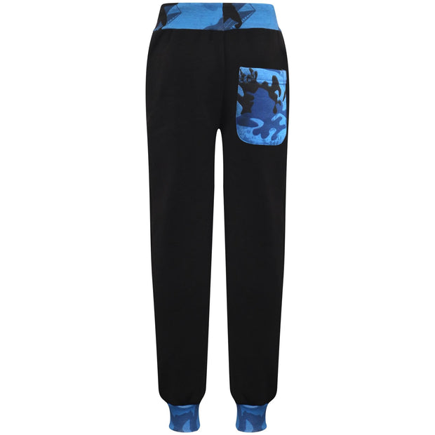 A2Z 4 Kids Girls Boys Tracksuit Plain & Camouflage Blue Print Contrast Fleece Hoodie With Bottom Jogging Suit Joggers Sweatpants Activewear Set For Childrens Age 2 3 4 5 6 7 8 9 10 11 12 13 Years