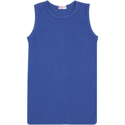 A2Z 4 Kids Kids Girls Ribbed Vest Top Designer's 100% Cotton Royal Blue Fashion Tank Tops T Shirts New Age 2 3 4 5 6 7 8 9 10 11 12 13 Years - A2Z 4 Kids