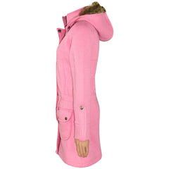 GIRLS COAT KIDS FLEECE PARKA JACKET LONG FAUX FUR HOODED SUMMER COATS AGE 7-13Y
