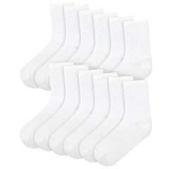 Kids Boys Girls Back to School Cotton Rich Plain Ankle School Socks Pack 6