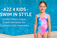 A2Z 4 Kids Girls Swimming Costume One Piece UPF 50+ UV Sun Protection Swimsuit