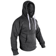 Mens Fleece Plain Zipper Hooded Long Sleeve Sweatshirt For Adults S-4XL