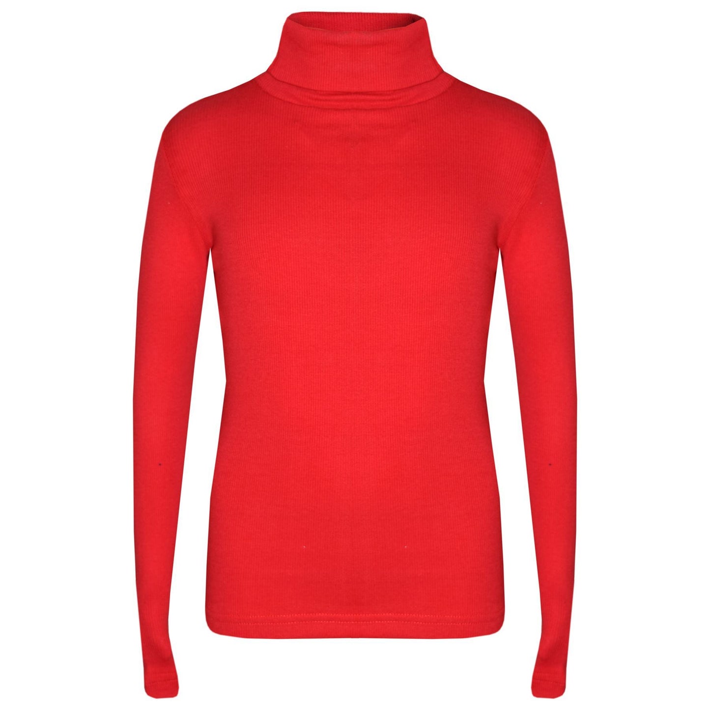 Kids Girls Polo Neck T Shirt Thick Cotton Turtleneck Jumper Long Sleeve Top 2-109