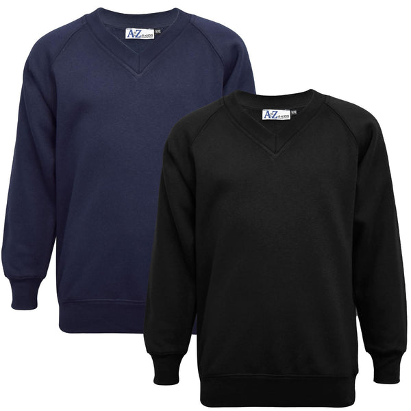 Girls Boys Scouts School Uniform 2 Pack V Neck Jumper Long Sleeves Sweatshirt