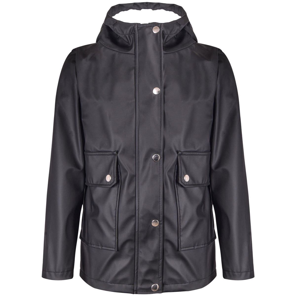 PU Raincoat Jacket Windbreaker Waterproof Parka Hooded For Girls Boys Age 5-13 Years