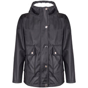 PU Raincoat Jacket Windbreaker Waterproof Parka Hooded For Girls Boys Age 5-13 Years