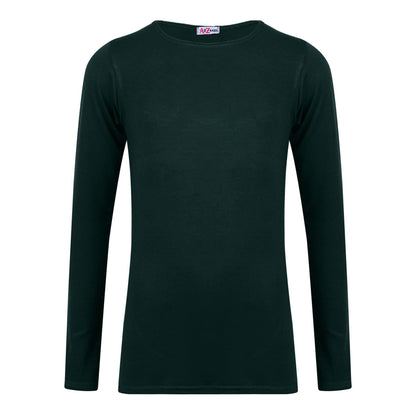 A2Z 4 Kids Girls Plain Long Sleeve T Shirt Soft Feel PE School Activewear Shirts